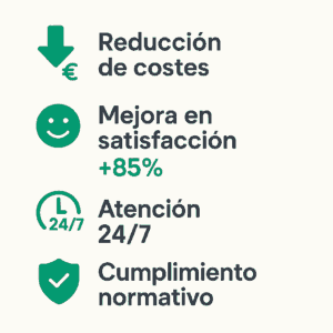 Equipo administrativo de hospital gestionando tareas con ayuda de IA