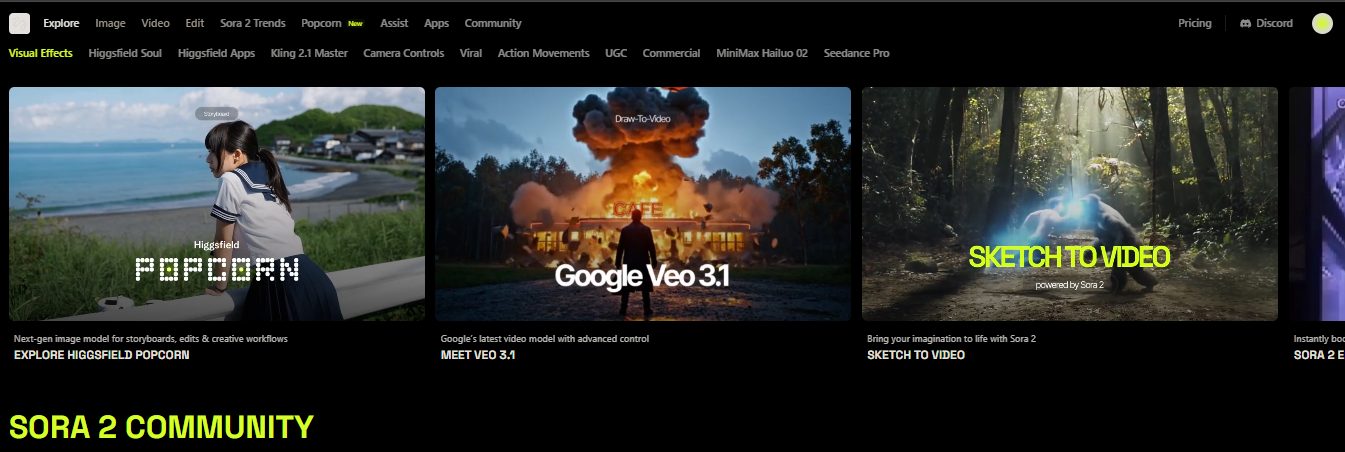 Higgsfield es la plataforma 360 definitiva para tu generacion de contenido.
