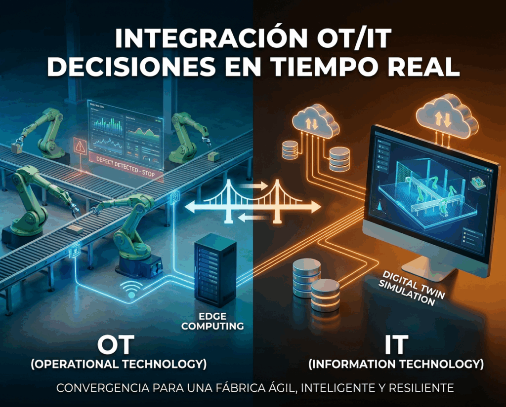 OT e IT crean el nuevo concepto OIT del cual la IA puede sacar el mejor resultado de analisis de datos